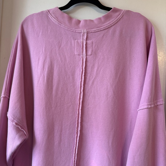 Aerie Pink Keep Moving Forward The Happiest Oversized Crew Sweatshirt, Sz Medium - Picture 7 of 13